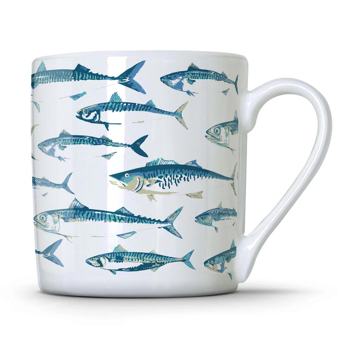 Wholesale Mackerel 350ml Mug - Mustard and Gray Trade Homeware and Gifts - Made in Britain