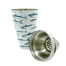 Load image into Gallery viewer, Wholesale Mackerel Cocktail Shaker - Mustard and Gray Trade Homeware and Gifts - Made in Britain
