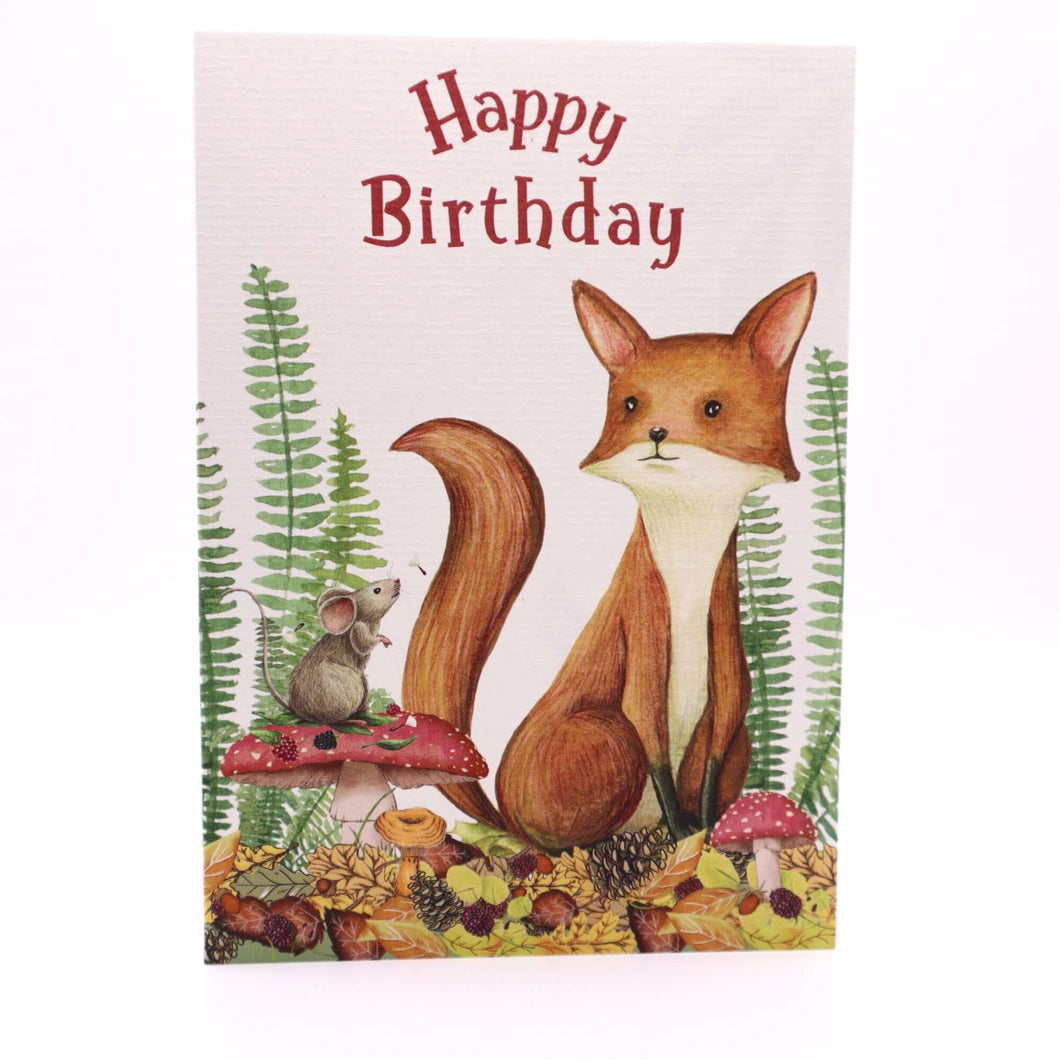 Wholesale Nature Birthday Card - Mustard and Gray Trade Homeware and Gifts - Made in Britain