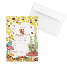 Load image into Gallery viewer, Wholesale Nature Birthday Party Invitations - Mustard and Gray Trade Homeware and Gifts - Made in Britain
