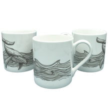 Load image into Gallery viewer, Wholesale Night Whale 250ml Mug - Mustard and Gray Trade Homeware and Gifts - Made in Britain
