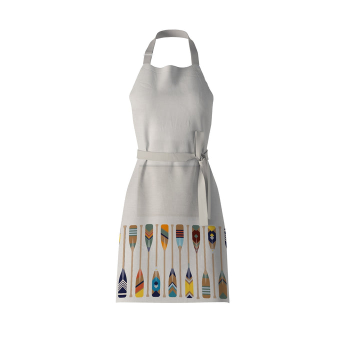 Wholesale Oars Apron - Mustard and Gray Trade Homeware and Gifts - Made in Britain