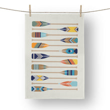 Load image into Gallery viewer, Wholesale Oars Tea Towel - Mustard and Gray Trade Homeware and Gifts - Made in Britain
