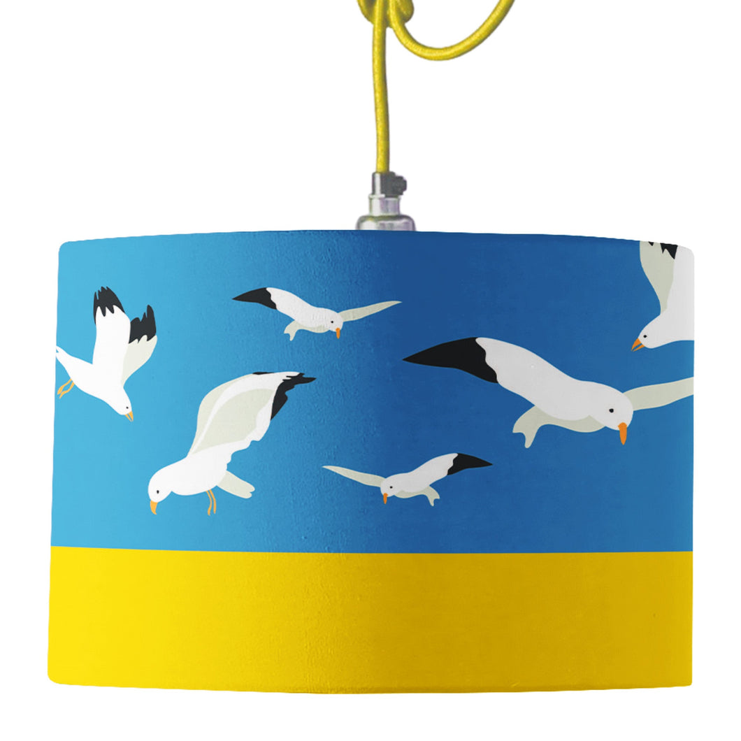 Wholesale Oh Gully Lamp Shade - Mustard and Gray Trade Homeware and Gifts - Made in Britain