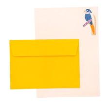 Load image into Gallery viewer, Wholesale Parrot Writing Paper Compendium - Mustard and Gray Trade Homeware and Gifts - Made in Britain
