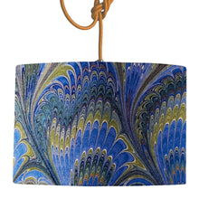 Load image into Gallery viewer, Wholesale Peacock Marbled Lamp Shade - Mustard and Gray Trade Homeware and Gifts - Made in Britain

