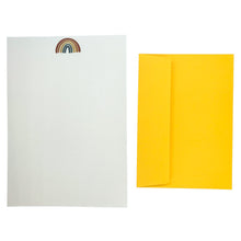 Load image into Gallery viewer, Wholesale Rainbow Writing Paper Compendium - Mustard and Gray Trade Homeware and Gifts - Made in Britain
