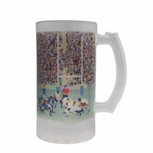 Load image into Gallery viewer, Wholesale Rugby Frosted Beer Stein - Mustard and Gray Trade Homeware and Gifts - Made in Britain
