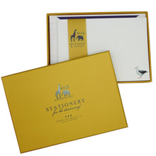Load image into Gallery viewer, Wholesale Seagull Notecard Set with Lined Envelopes - Mustard and Gray Trade Homeware and Gifts - Made in Britain
