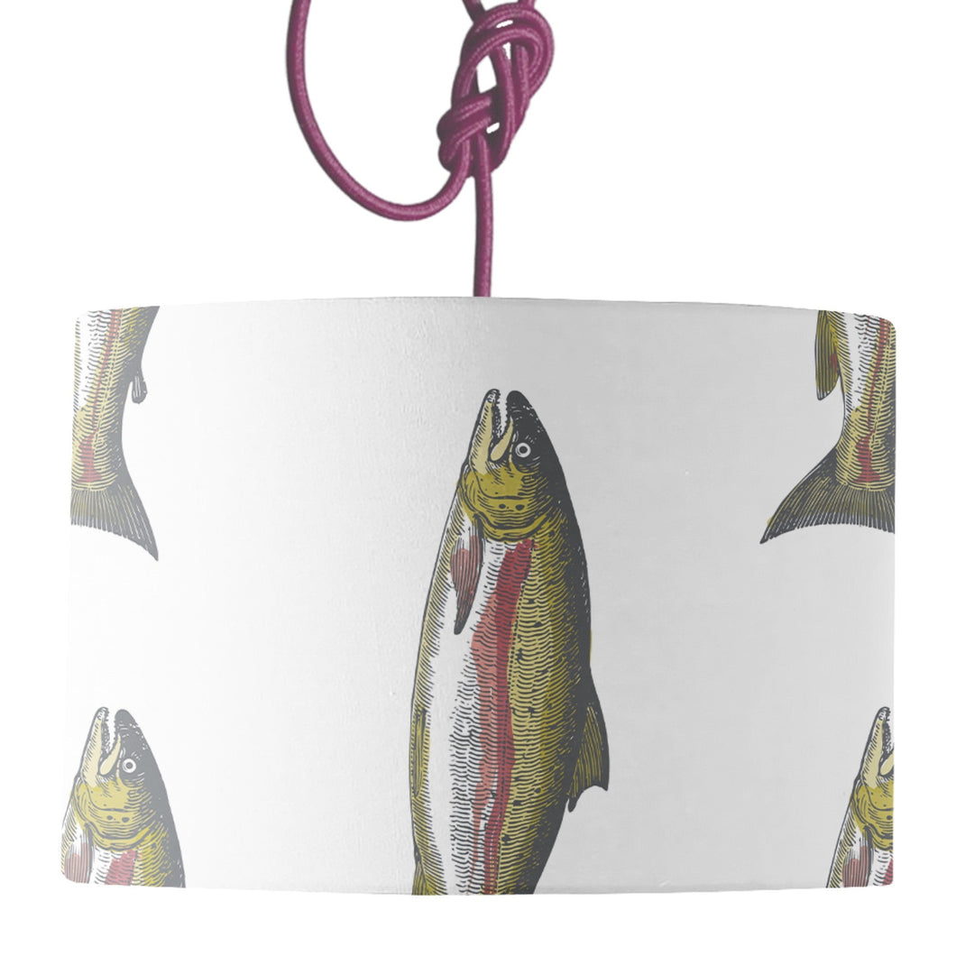 Wholesale Severn Salmon Lamp Shade - Mustard and Gray Trade Homeware and Gifts - Made in Britain