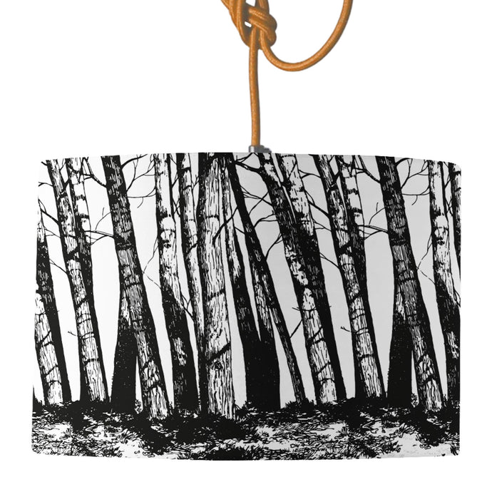 Wholesale Silver Birch Lamp Shade - Mustard and Gray Trade Homeware and Gifts - Made in Britain