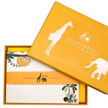 Load image into Gallery viewer, Wholesale Sloth Notecard Set - Mustard and Gray Trade Homeware and Gifts - Made in Britain

