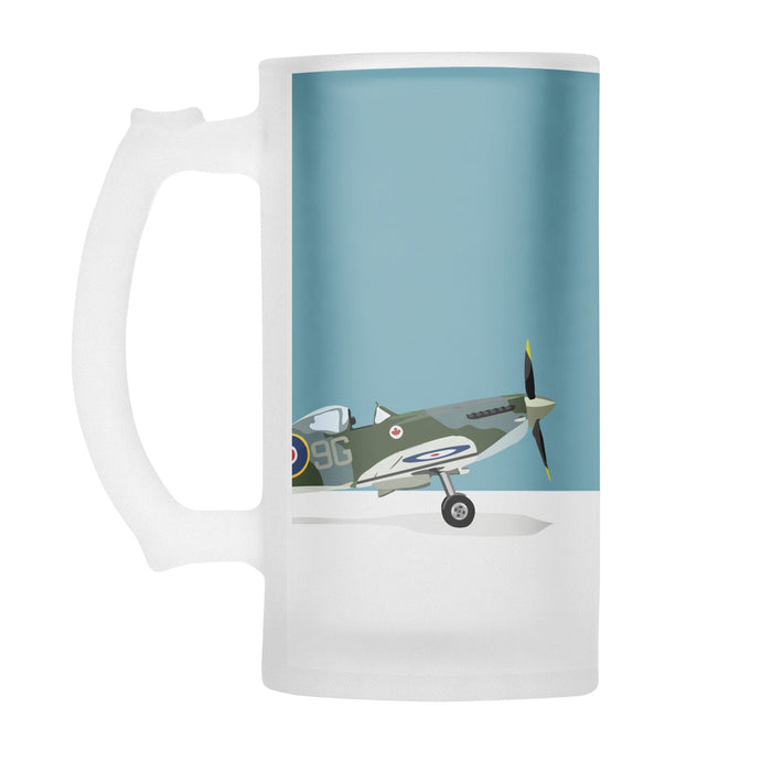 Wholesale Spitfire Frosted Beer Stein - Mustard and Gray Trade Homeware and Gifts - Made in Britain