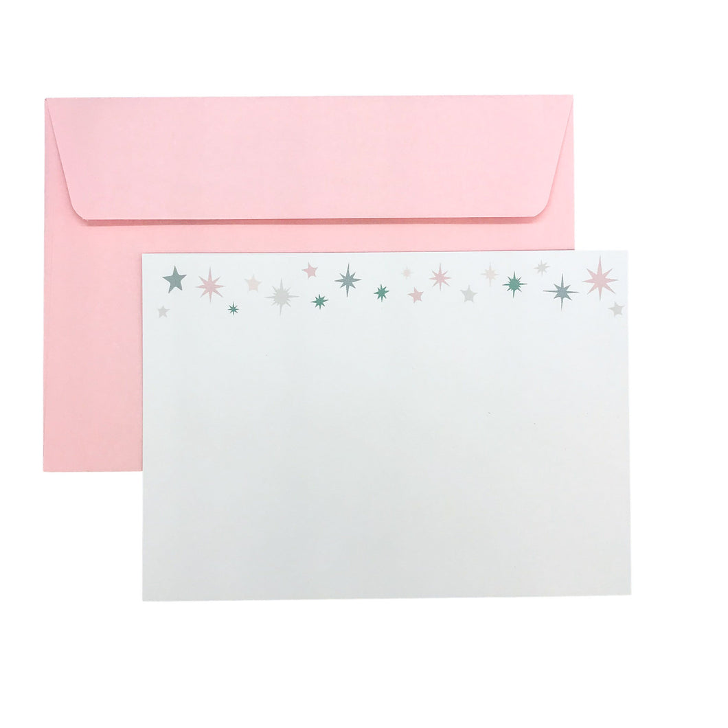 Wholesale Star Notecard Set - Mustard and Gray Trade Homeware and Gifts - Made in Britain