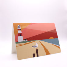 Load image into Gallery viewer, Wholesale The Lighthouse Greetings Card - Mustard and Gray Trade Homeware and Gifts - Made in Britain
