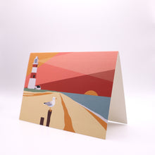 Load image into Gallery viewer, Wholesale The Lighthouse Greetings Card - Mustard and Gray Trade Homeware and Gifts - Made in Britain
