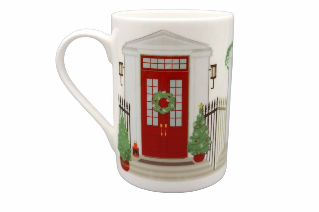 Wholesale Three Doors Down Christmas 250ml Mug - Mustard and Gray Trade Homeware and Gifts - Made in Britain