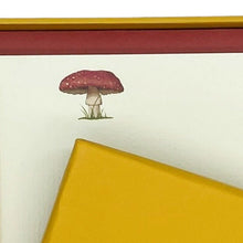 Load image into Gallery viewer, Wholesale Toadstool with Lined Envelopes - Mustard and Gray Trade Homeware and Gifts - Made in Britain

