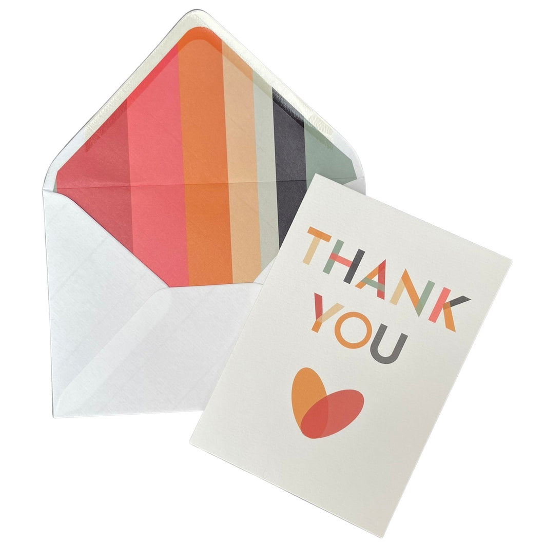 Wholesale Toco Thank You Greetings Card - Mustard and Gray Trade Homeware and Gifts - Made in Britain