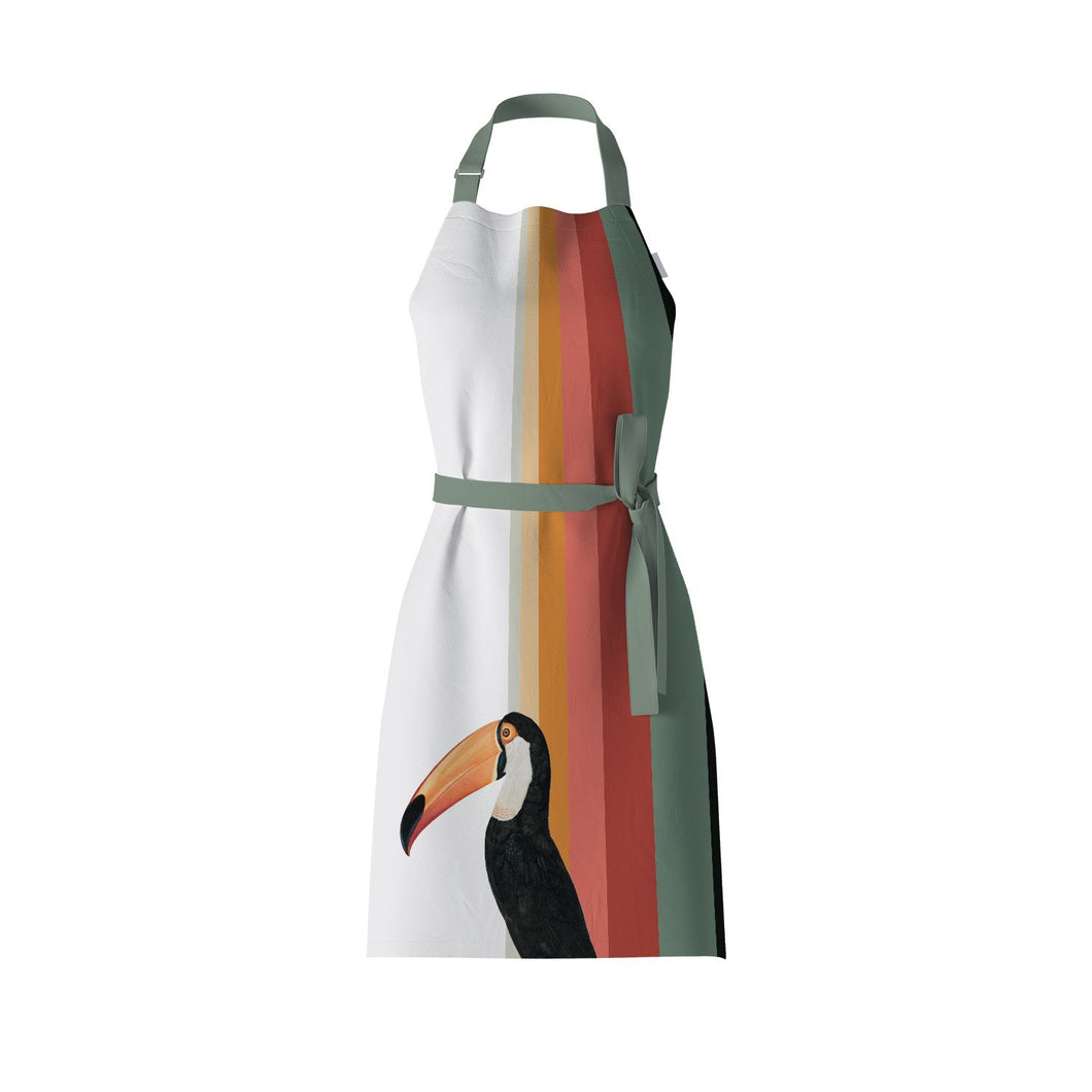 Wholesale Toco Toucan Apron - Mustard and Gray Trade Homeware and Gifts - Made in Britain