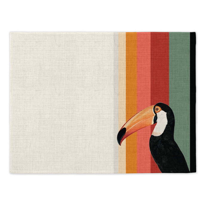 Wholesale Toco Toucan Placemats (Set of Four) - Mustard and Gray Trade Homeware and Gifts - Made in Britain