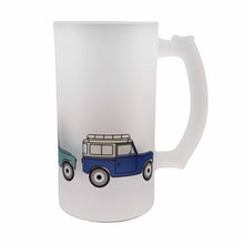 Load image into Gallery viewer, Wholesale Weekend Wheels Offroad Frosted Beer Stein - Mustard and Gray Trade Homeware and Gifts - Made in Britain
