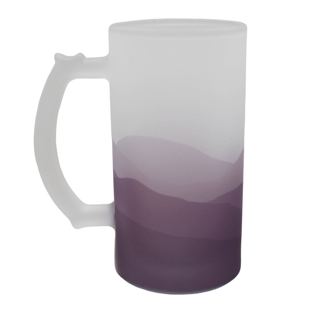 Wholesale Welsh Hills Frosted Beer Stein - Mustard and Gray Trade Homeware and Gifts - Made in Britain
