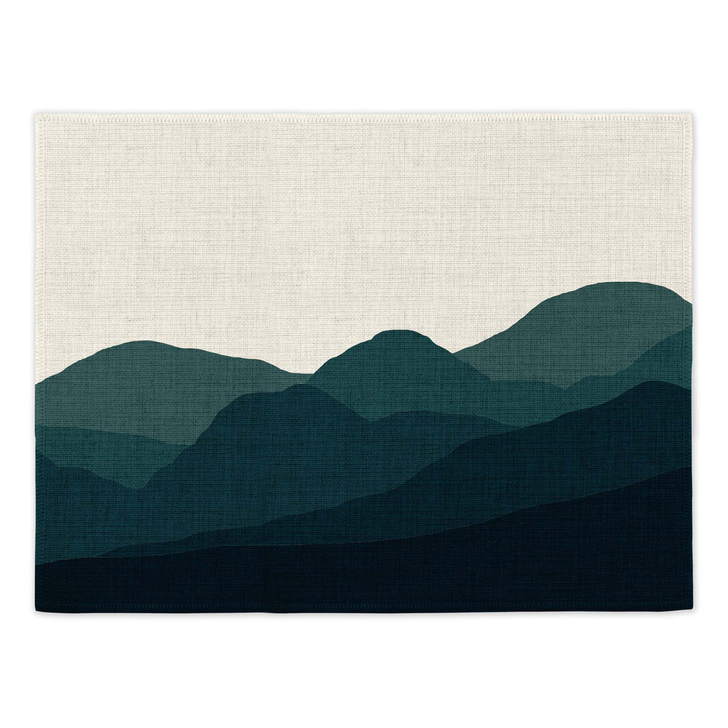 Wholesale Welsh Hills Placemats (Set of Four) - Mustard and Gray Trade Homeware and Gifts - Made in Britain