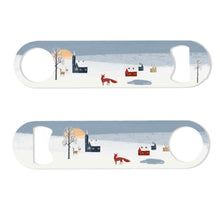 Load image into Gallery viewer, Wholesale Winter Fox Bottle Opener - Day - Mustard and Gray Trade Homeware and Gifts - Made in Britain
