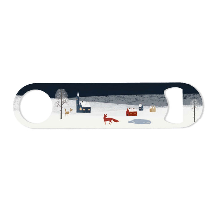 Wholesale Winter Fox Bottle Opener - Night - Mustard and Gray Trade Homeware and Gifts - Made in Britain
